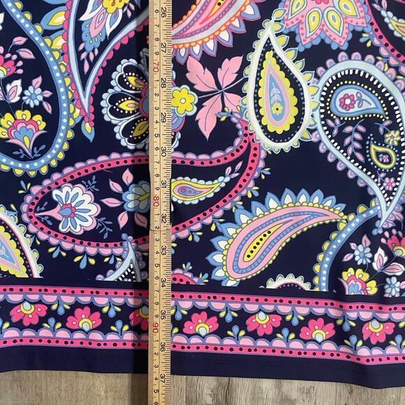 Talbots Effortless Jersey Shift Dress - Blossom Paisley Size Medium - Picture 11 of 11